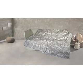 Kinzler Mikrofaser XXL Kuscheldecke 220 x 240 cm Weiß/Silber