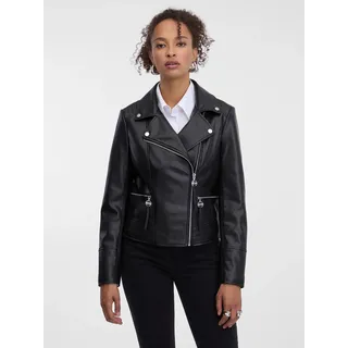 Orsay Schwarze Damen-Kunstlederjacke 38