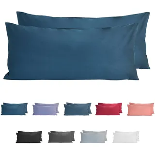 Komfortec Kissenbezug Komfortec 40 x 80 cm Tiefseeblau