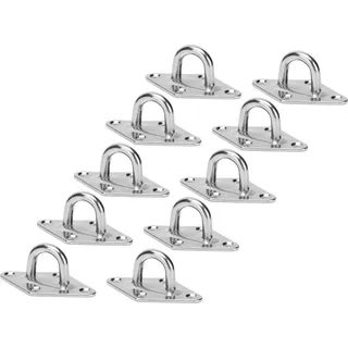 10Pcs Eye Plate 316 Edelstahl Heavy Duty Aufhängung Pad Hängematte Haken Marine Fixed BuckleDia 6mm