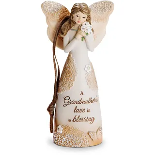 Pavilion Gift Company Light Your Way 19111 Großmutter Engel Figur mit Bändchen zum Aufhängen, 4–1/5,1 cm