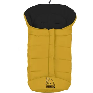 Heitmann-Felle Fußsack HEITMANN FELLE "Eisbärchen - Winterfußsack Copy Fleece", Baby, gelb (ocker), Polyester, Fußsäcke Fußsack, mit Fleecefutter, Mumienform möglich, für Kinderwagen, waschbar