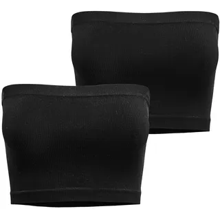 Only Bandeau-BH »ONLVICKY RIB SEAMLESS 2-PACK BANDEAU TOP« Packung, 2er-Pack, 2 Stk., schwarz