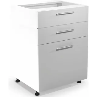 Halmar Küchenunterschrank Vento D3S H-60/82 - weiß / weiß glänzend - Weiß