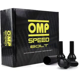 Omp SPEED Set mit 20 Radschrauben M14 x 1,5 Schlüssel 17/19 Gewindelänge 27 mm, Schwarz