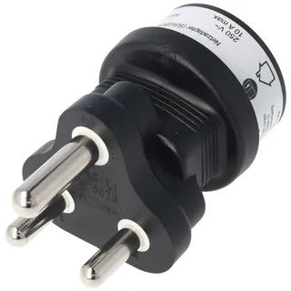 AccuCell Reisestecker für den Südafrika Stecker, Schutzkontaktbuchse, auch passend für Namibia