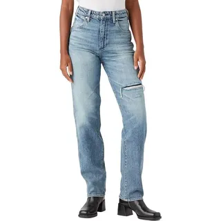 Wrangler 112343582 Mom Straight Fit Jeans Blau 27 / 30 Damen Blau 27 - Blau