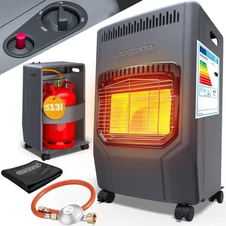 monzana Gasheizstrahler Schwarz 72x38x42cm 4200W