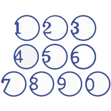 Feine ZAG Nummer mit Kreis 10U