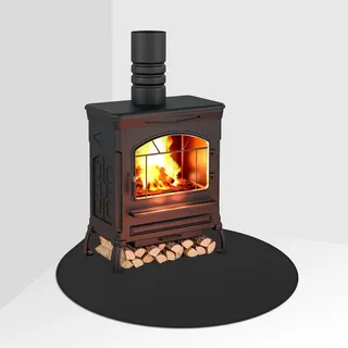 FLASLD Kaminbodenplatte Halbrund, 100x100cm Funkenschutzplatte Für Kaminofen, Feuerfeste Unterlage Feuerfeste Matte, Hitzeschutzmatte Bodenschutzmatte, Zum Schutz des Bodens Vor Funken