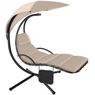 Tectake Elaria Hängeliege 195 x 132 x 197 cm Beige