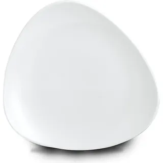 Churchill Super Vitrified Vellum Dreiecksteller, 26,5 cm, 12 Stück, Weiß - Weiß