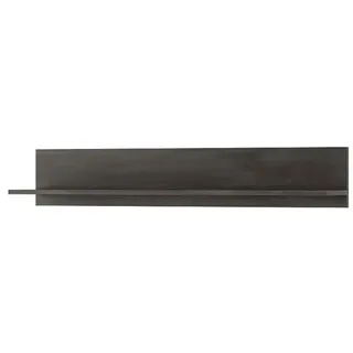 Feldmann-Wohnen Wandregal Sevilla schwarzkiefer 116 / 23 / 20cm , Schwarz , Holz , Rechteckig , 116x20x23 cm , Wohnzimmer, Regale, Wandregale