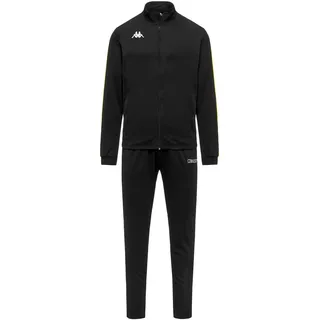 Kappa Herren Trainingsanzug, Schwarz/Gelb, M