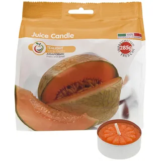 CERERIA DI GIORGIO Saft von Kerze Teelichter duftend Obst, Wachs, Orange Klar, 3.8 x 3.8 x 1.6 cm, 25 Stück