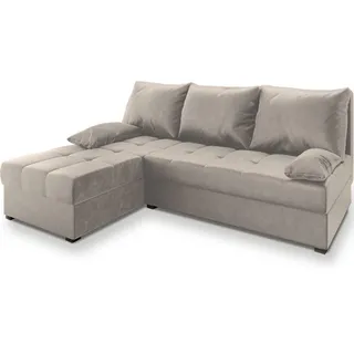 masseno Ecksofa mit Schlaffunktion Rita , beige , Maße (cm): B: 200 H: 85