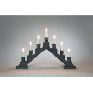 Schwedenleuchter grau Länge ca 47,5 cm NEU Schweden Elch Motivleuchte Lichtbogen