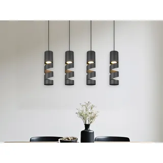 LED Balkenpendelleuchte 4-flammig Küchenlampe hängend über Kücheninsel, B: 80cm