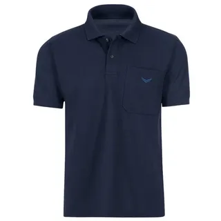 TRIGEMA Poloshirt »TRIGEMA Polohemd mit Brusttasche« Trigema navy