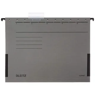 Leitz 19863085 Hängetasche Alpha , seitlich mit Fröschen, Colorspankarton, 5 Stück, grau