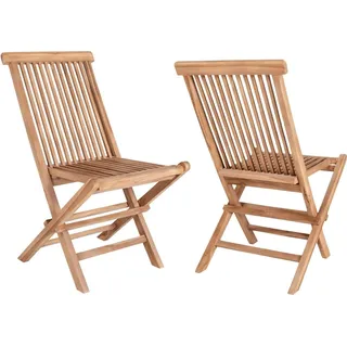 4 Gartenstühle aus Teakholz TOLEDO - Braun