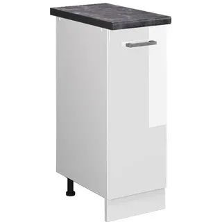 Vicco Apothekerschrank R-Line 30 x 81,6 x 60 cm Weiß Hochglanz
