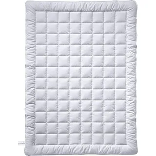 Billerbeck Bettdecke, Baumwolle, Leinen, Weiß, 135x200 cm - Weiß