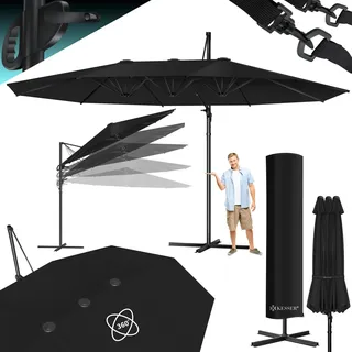 Kesser Doppelsonnenschirm 460 x 270 cm Schwarz