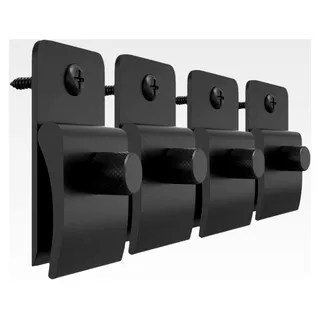 4 Stück Wandclips für Wandteppiche, Quilt-Aufhänger, Teppichhalter, Tapisserie-Klammern, Kunststoff-Wandhalterungen für Wanddekoration und Platzersparnis, Schwarz - Schwarz