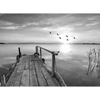 Dekoglas »Steg am Wasser