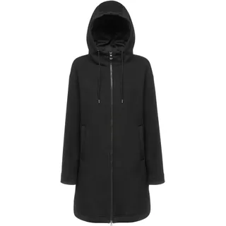 Geox Damen Long+Hood Sweater, Schwarz, M EU