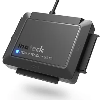 Inateck IDE SATA to USB 3.0 Adapter für 2.5/3.5 Zoll HDD/SSD Festplatten, mit 12V/2A Stromversorgung, SA03001