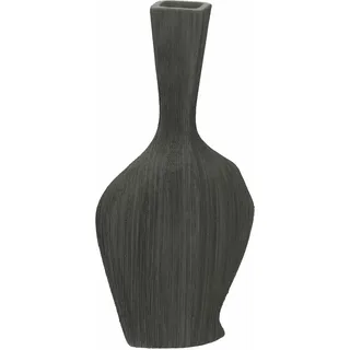 rituali domestici - Vase Deco Medium Collin aus Steingut, 17 x 7,5 cm, Tiefe 31 cm, Kollektion Hanf