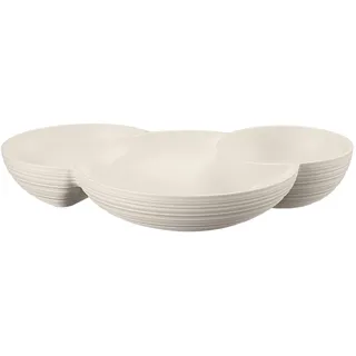 Guzzini - Tierra, Vorspeisenteller - Milchweiß, 29,5 x 21,4 x h5,2cm - 171200156, Weiß