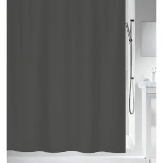 Spirella Anti-Schimmel Duschvorhang - Anti-Bakteriell, waschbar, wasserdicht - Polyester, „Primo “ 240x180cm Anthrazit