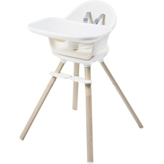 Bild Moa 4-in-1 Kinderhochstuhl mitwachsend, 6 Mon–7 Jahre, 0–25kg, verstellbarer Hochstuhl Baby, in eine Sitzerhöhung, einen Hocker und einen kleinen Tisch mit Sitz verwandelbar, Beyond White