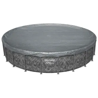 Bestway Poolabdeckung Ø6,71 m Rund Polyester Grau - Grau
