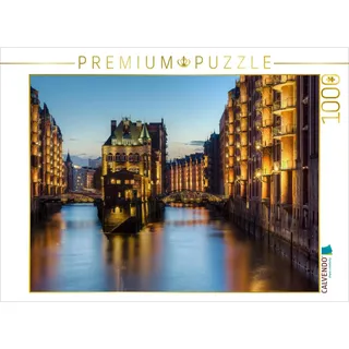 CALVENDO Puzzle Wasserschloss Hamburg | 1000 Teile Lege-Größe 64 x 48 cm Foto-Puzzle für glückliche Stunden