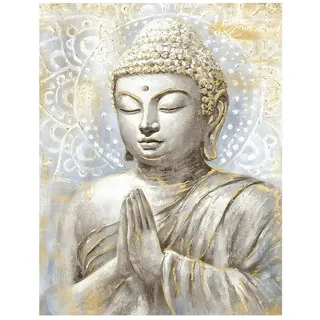 DCIDBEI Groß 5D Diamond Painting Buddha Mandala 40x50cm Diamant Painting Bilder Buddha Malen nach Zahlen Erwachsene Buddha Puzzle Buddha Diamanten Bild Buddha Frischer Buddha Leinwand Buddha