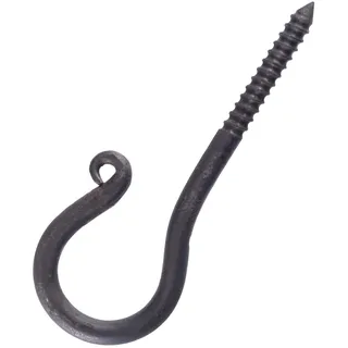 Ulfberth Geschmiedeter Haken mit Gewinde, ca. 10 cm | Mittelalter, LARP, Lagerleben, Lagerküche, Hakenschraube, Deckenhalterung, Deckenbefestigung, Wandhaken, indoor, outdoor