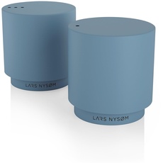 LARS NYSØM Salz und Pfefferstreuer-Set | Edelstahl Salzstreuer, Minimalistisches Design Gewürzstreuer, leicht nachfüllbar (Blue Stone)