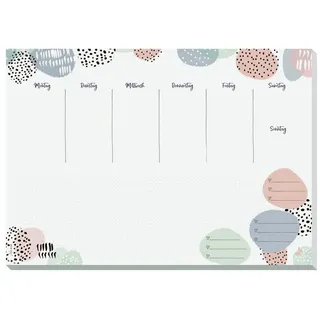 Sigel Schreibtischunterlage Rose Inspiration weiß/bunt Papier 42,0 x 29,7 cm, 30 Blatt