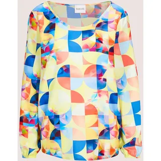 MADELEINE Langarmbluse "Bluse Bluse", gelb, blau, gemustert