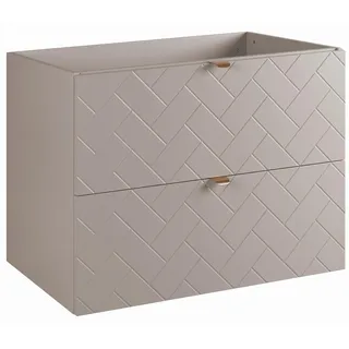 RODAN | Waschbeckunterschrank 80 cm - Beige Matt - Badezimmerschränke - Badmöbel - Waschbecken Unterschränke - Ohne Platte - Beige