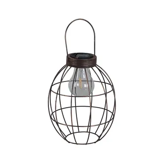 LUXFORM Außen-Tischleuchte »Solar-Hängeleuchte - Sheffield - LED« LED-Modul 1 Stk. Dekorative Pendelleuchte, braun