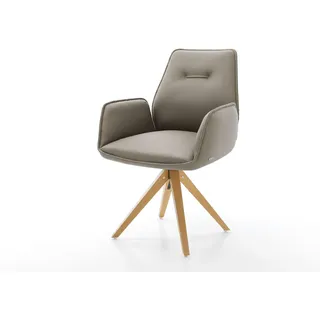 DeLife Esszimmerstuhl Zoa-Flex Leder grau