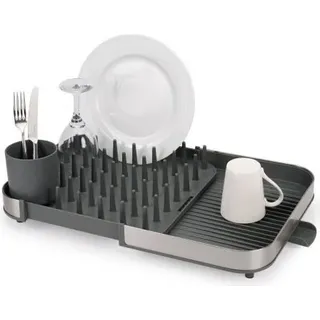 Ausziehbare Abtropfschale de Edelstahl Joseph Joseph Duo, zum Trocknen de Utensilien de Küche, verstellbares Design, robust, leicht de reinigen, optimiert el Platz.