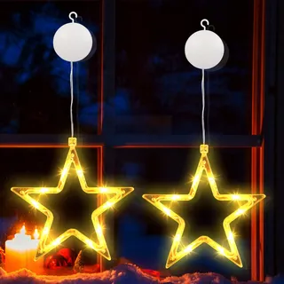 PhilzOps LED-Lichterkette 2 Stück Batterie 10 LED Warmweiß