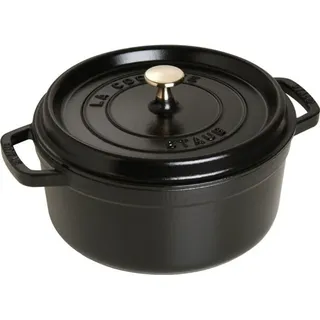 Staub Cocotte 24 cm rund schwarz