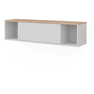 Vicco Wandregal Betti Weiß/Sonoma 120 x 30 cm , Weiß, Sonoma Eiche , Holzwerkstoff , 120x30x30 cm , Wohnzimmer, Regale, Wandregale